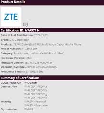 Select the wireless network name that you want . Exclusive Zte A1 Alpha 20 Spotted On Wifi Certification Site Digistatement