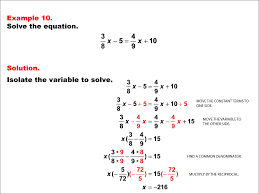Math Example Solving Equations
