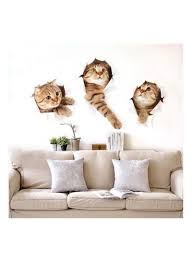 6 or 12 month special financing available. Buy Sanbo 3d Wall Decals Stickers Vivid Decors Murals Cat For Room Home Removable Wall Art Decals Wall For Kids Rooms Diy Home Decoration Cat Online Shop Home And Garden On Carrefour