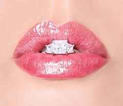 beauty pink lip gloss mouth