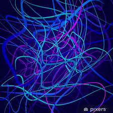 Wall Mural Neon Shapes Abstract