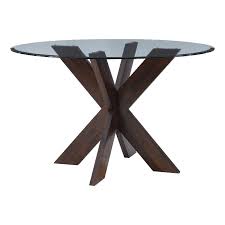 Linon Hale X Base Wood Dining Table