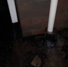 downspouts overflow when the sump pump