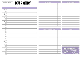 Day Planner Template Daily Planner Template Free Printable