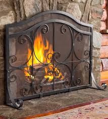 Small Crest Flat Guard Fireplace Screen