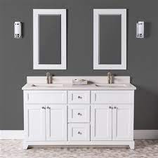 Select the department you want to search in. St Lawrence Cabinets London Vanity With Dover White Quartz Top Double Sink 60 In White Lowe S Canada