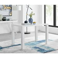 Pivero White High Gloss Dining Table