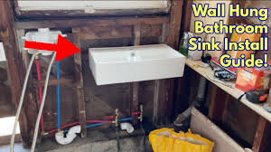 wall hung bathroom sink install guide