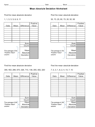View, download or print this mean absolute deviation worksheet pdf completely free. Mean Absolute Deviation Worksheet