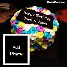 name photo frame birthday cake brother