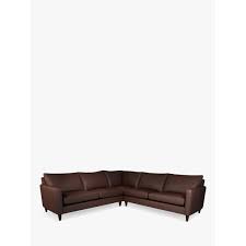 seater leather corner sofa dark leg by