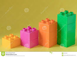 Lego Chart On Yellow Background Stock Image Image Of