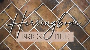 diy herringbone brick look tile