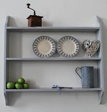 Wall Shelf 3 Tier Solid Wood Painted Or