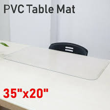 clear soft glass pvc protector desk mat