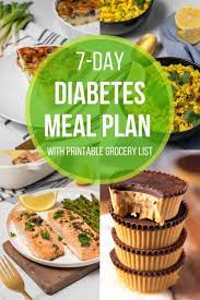 7 day diabetes meal plan with