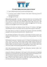 ttf chennai inaugural press release