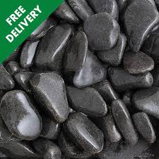 lrs black ebony pebbles 30 60mm 20kg