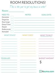 Free Printable For Your New Year Home Improvement Projects