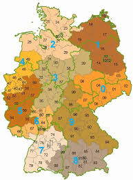 postcodes zip codes of germany map