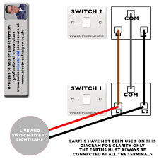 The switch is there if i want both lights on together for a longer period of time, but also it will be located inside the garage so i can switch them on manually from inside should the need arise. Mc 2205 1 Gang 2 Way Switch Wiring Diagram Uk Download Diagram