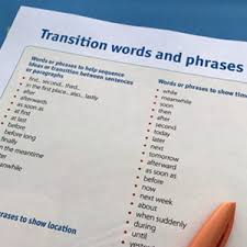 Transition Words Classroom Strategies Reading Rockets