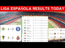 liga espaÑola results standings next