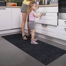 sweet home s scrabe rib collection waterproof non slip rubberback solid design 2x9 indoor outdoor runner rug 2 x 9 black