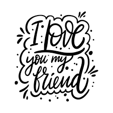 friends forever hand drawn vector