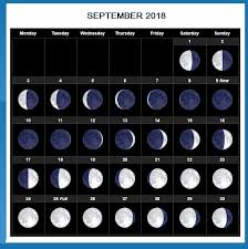 September 2018 Moon Calendar With Events Blank Calendar