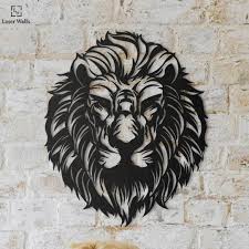 Modern Metal Art Lion Wall Decor Lion