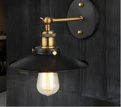 Harald Vintage Flattish Shade Wall Lamp