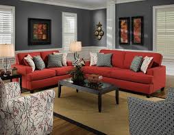 red sofa red couch living room