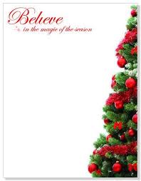 Red Foil Believe Christmas Letterhead 40 Count Geo49503