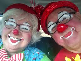 clown antics keep husband and wife going