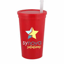 custom cups with lids and straws free