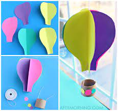 15 adorable hot air balloon themed crafts