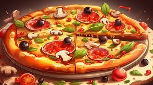 animated pizza wallpaper background
