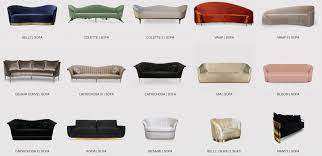 a collection of elegant sofas chairs