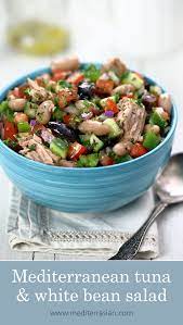 Mediterranean Tuna And White Bean Salad gambar png