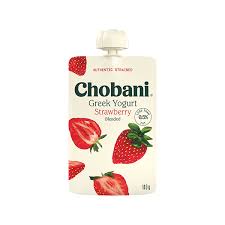 qra chobani greek yogurt pouch strawberry