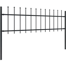 Garden Fence With Spear Top Steel 1 7x0
