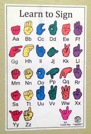 American Sign Language Chart Peel Stick Poster Sign