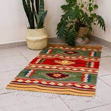 zapotec wool rug 2 5x5 forest sun