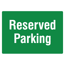 Reserved Parking Green Sign Large Garage Lot Employee Guest Resident Signs Aluminum Metal 12x18