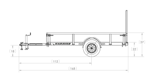 6x10ft steel utility trailer karavan