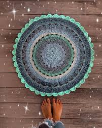 tranquility mandala rug free crochet