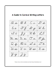 write cursive letters alphabets
