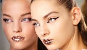 runway inspired glitter makeup looks