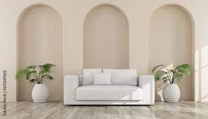 Minimal Style With Arch Wall Design